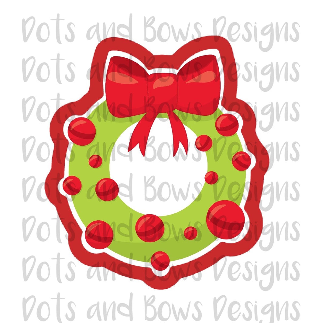 Bow Wreath Cutter - Dots and Bows Designs