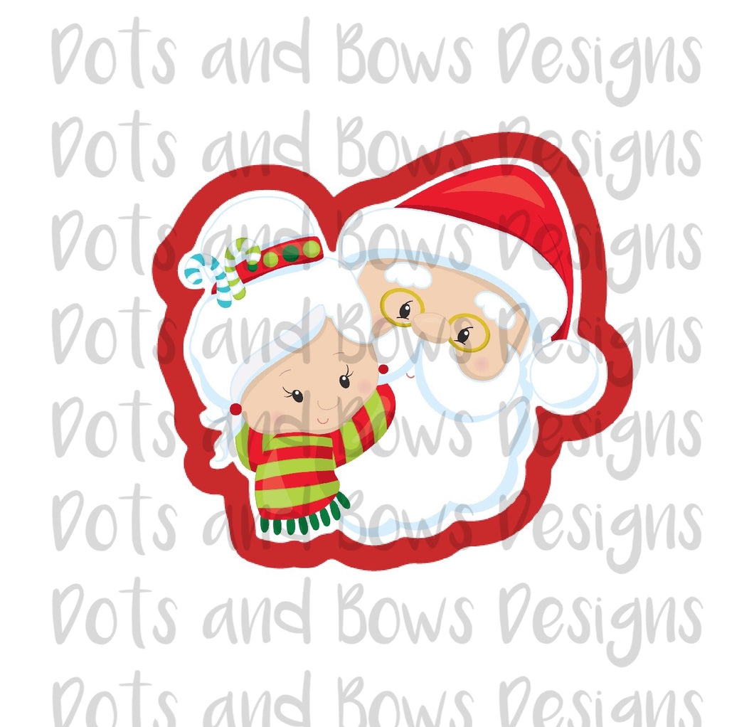 Mr. and Mrs. Claus Cutter - Dots and Bows Designs