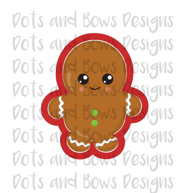 Chubby Ginger Cutter - Dots and Bows Designs