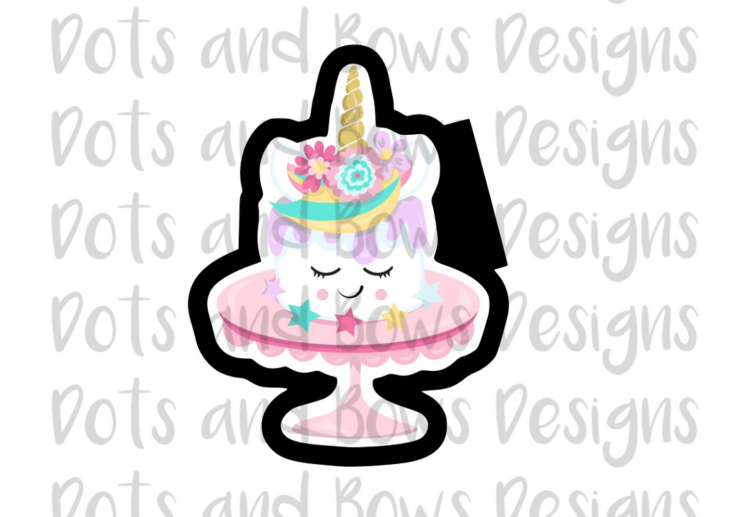 Unicorn Cake Cutter - Dots and Bows Designs