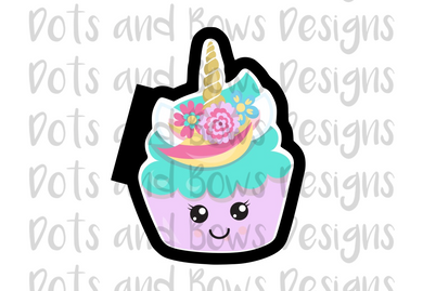 Unicorn Cupcake Cutter - Dots and Bows Designs