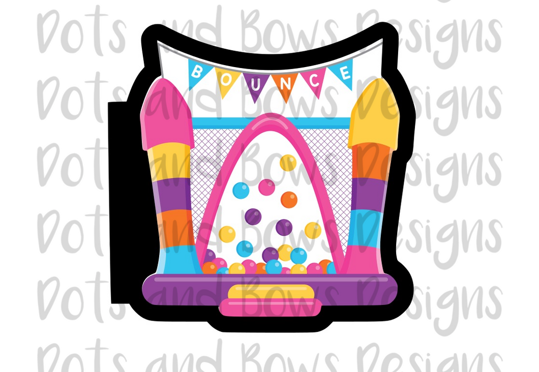 Banner Bounce House Cutter - Dots and Bows Designs