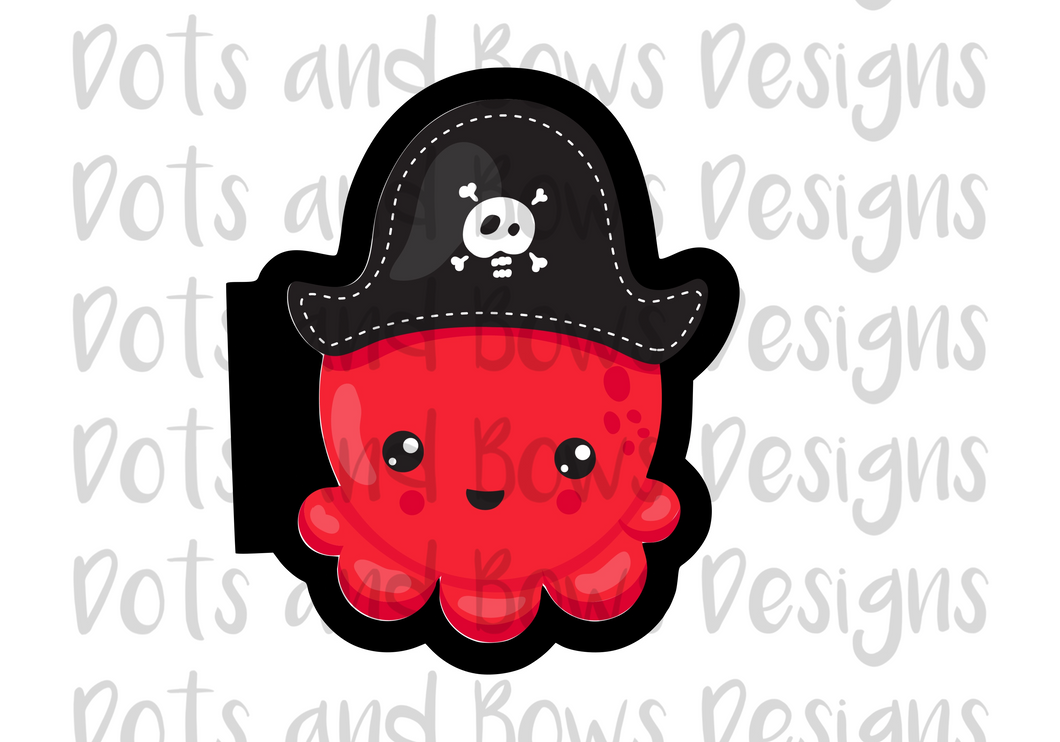 Octo Pirate #3 Cutter - Dots and Bows Designs