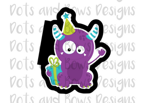 Birthday Monster #5 Cutter - Dots and Bows Designs