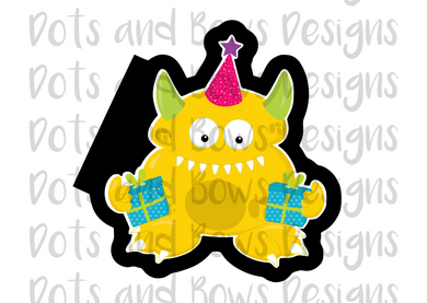 Birthday Monster #6 Cutter - Dots and Bows Designs