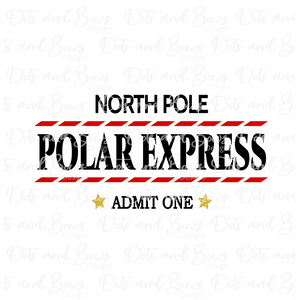 Polar Express 2 Piece Stencil