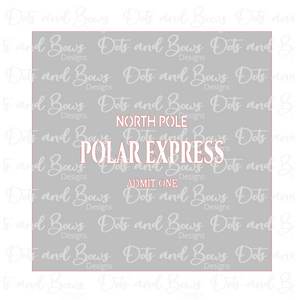 Polar Express 2 Piece Stencil