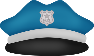 Police Hat Cutter - Dots and Bows Designs