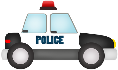 Police Car Cutter - Dots and Bows Designs