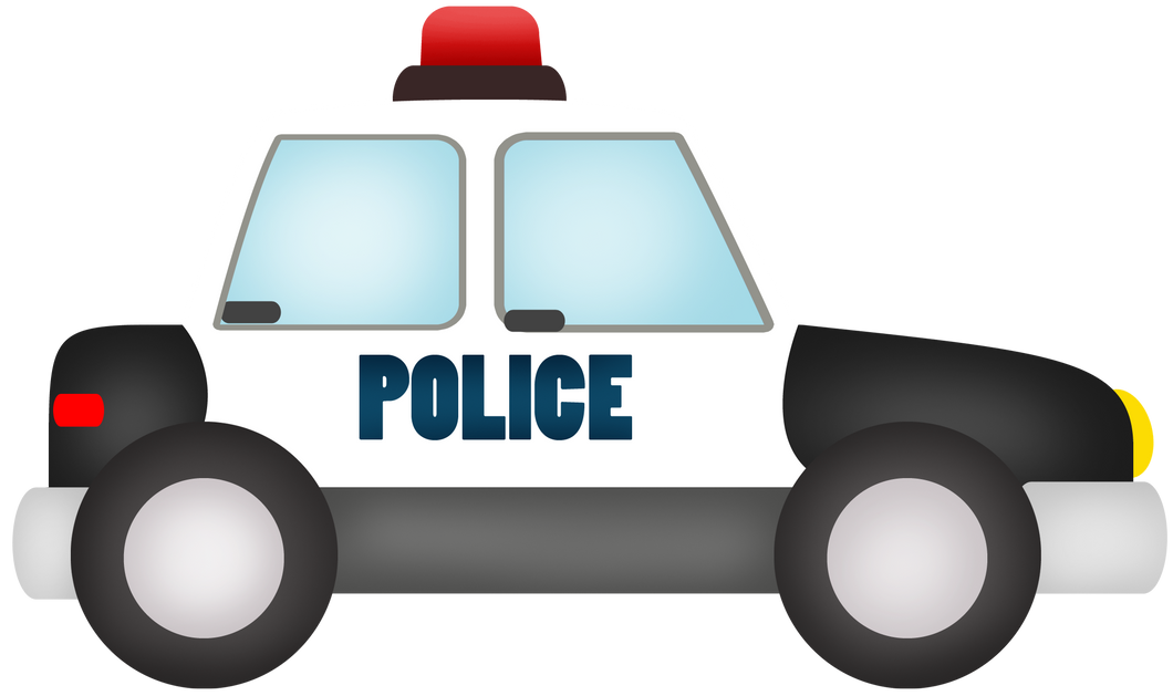 Police Car Cutter - Dots and Bows Designs