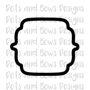 Rebecca Plaque Cutter - Dots and Bows Designs