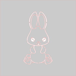 Sitting Bunny PYO Stencil Digital Download