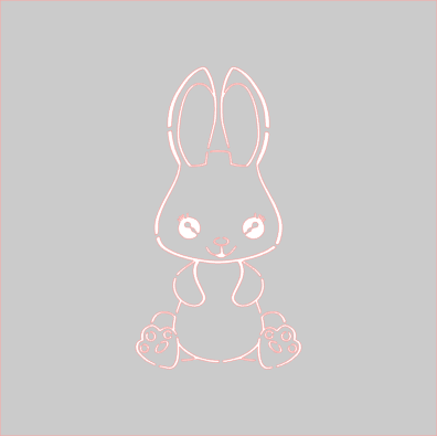 Sitting Bunny PYO Stencil Digital Download