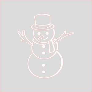 Snowman PYO Stencil