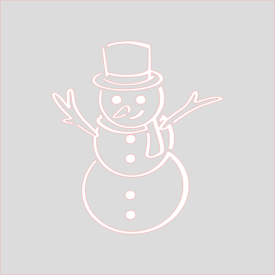 Snowman PYO Stencil