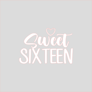 Sweet Sixteen Stencil Digital Download