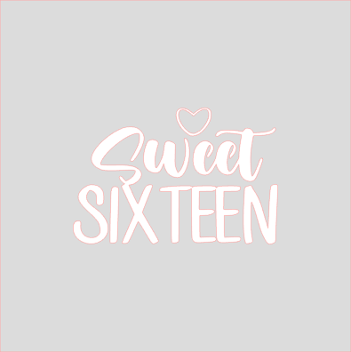 Sweet Sixteen Stencil Digital Download