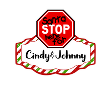 Load image into Gallery viewer, Santa Stop Here Cutter - Dots and Bows Designs