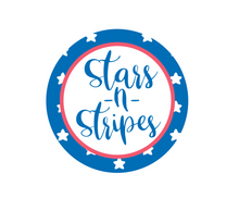 Load image into Gallery viewer, Stars and Stripes Package Tags - Dots and Bows Designs
