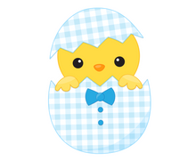 Load image into Gallery viewer, Boy Chick in Egg Cutter - Dots and Bows Designs
