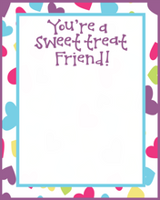 Load image into Gallery viewer, Sweet Treat Friend VDay Card 4x5 - Dots and Bows Designs