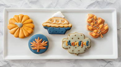 Thankful Fall Basic Cookie Tutorial- DIGITAL DOWNLOAD DECORATING TUTORIAL ONLY