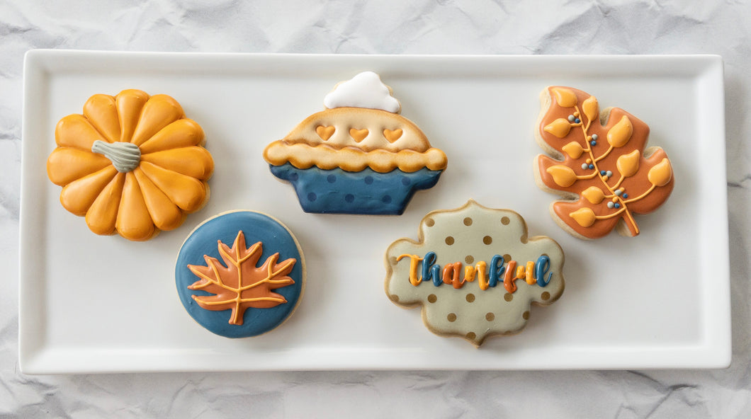 Thankful Fall Basic Cookie Tutorial- DIGITAL DOWNLOAD DECORATING TUTORIAL ONLY