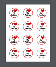 Load image into Gallery viewer, Teacher Valentine Package Tags - Dots and Bows Designs