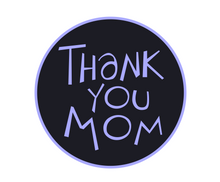 Load image into Gallery viewer, Thank You Mom Black/Blue Package Tags - Dots and Bows Designs