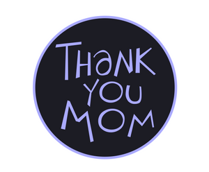 Thank You Mom Black/Blue Package Tags - Dots and Bows Designs