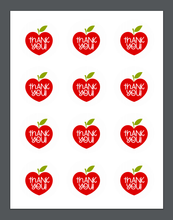 Load image into Gallery viewer, Thank You Apple Heart Cali Package Tags - Dots and Bows Designs