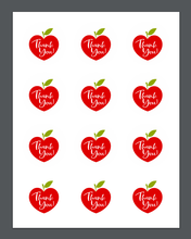 Load image into Gallery viewer, Thank You Apple Heart Stephany Package Tags - Dots and Bows Designs