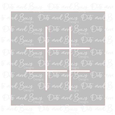 Tic Tac Toe Line Stencil Digital Download