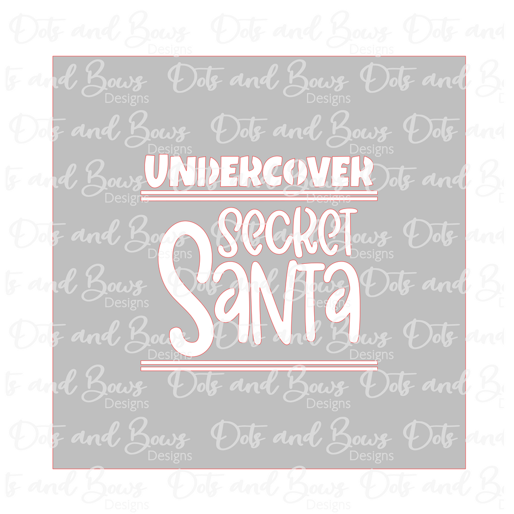 Undercover Secret Santa Stencil Digital Download