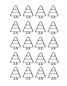 Christmas Tree Icing Transfer Sheets - Dots and Bows Designs
