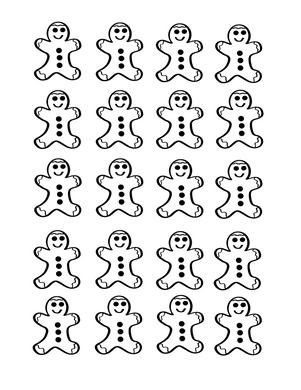 Gingerbread Icing Transfer Sheets - Dots and Bows Designs