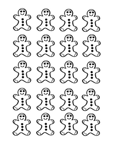 Gingerbread Icing Transfer Sheets - Dots and Bows Designs