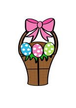 Load image into Gallery viewer, Easter Basket Platter Cutter Set - Dots and Bows Designs