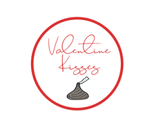 Load image into Gallery viewer, Valentine Kisses Package Tags - Dots and Bows Designs