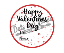 Load image into Gallery viewer, Valentine To From Package Tags - Dots and Bows Designs