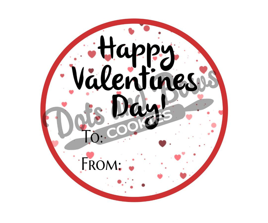 Valentine To From Package Tags - Dots and Bows Designs