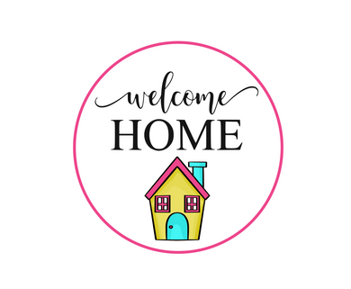 Welcome Home w House Package Tags - Dots and Bows Designs