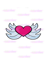 Load image into Gallery viewer, Heart with Wings Cutter - Dots and Bows Designs