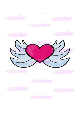 Heart with Wings Cutter - Dots and Bows Designs