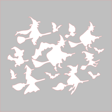 Witches Flying Stencil Digital Download