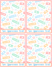 Load image into Gallery viewer, We Appreciate You Card 4x5 - Dots and Bows Designs