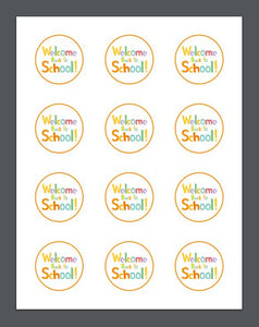Welcome Back 2 Multi-Color Full Package Tags - Dots and Bows Designs
