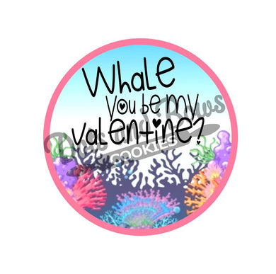 Whale Valentine Package Tags - Dots and Bows Designs