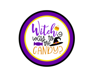 Witch Way To The Candy 2 Package Tag - Dots and Bows Designs