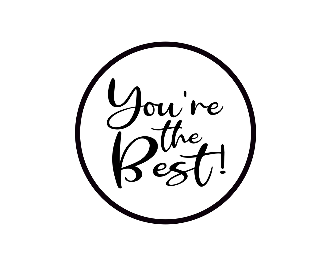 You're the Best BW Package Tags - Dots and Bows Designs
